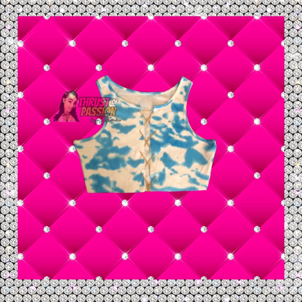 Tye Dye Chain Crop Tops